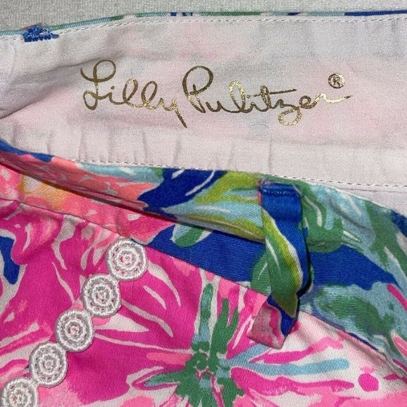 Lilly Pulitzer Callahan Short Pink Floral It's Always Summer Somewhere Size 00 - Picture 9 of 11